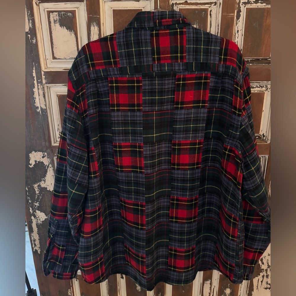 Lucky Plaid Cloud Soft Flannel Patchwork Shirt- s… - image 10